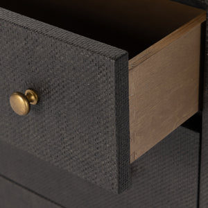 Fiona 6 Drawer Dresser In Black Raffia