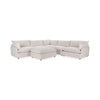 Caplan 6-Piece Modular Sectional with Ottoman in Dawn-Flax