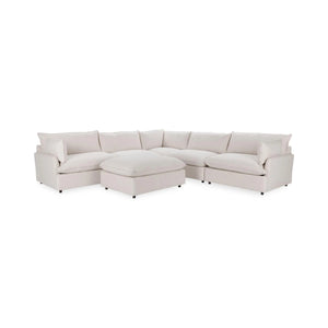 Caplan 6-Piece Modular Sectional with Ottoman in Dawn-Flax