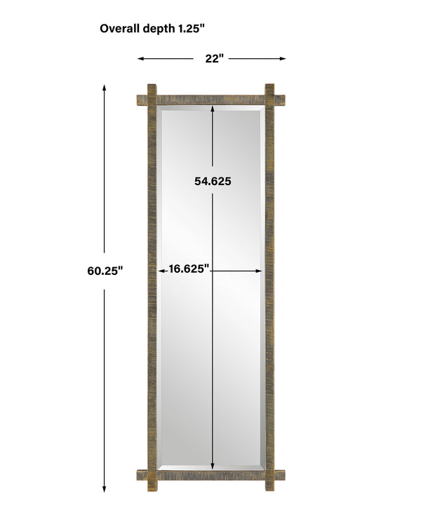 Abanu Ribbed Gold Dressing Mirror