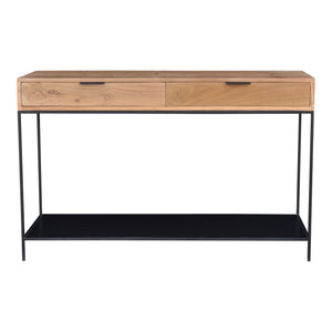 Moe's Joliet Console Table Natural Teak Wood