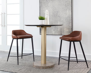 ASTRA COUNTER STOOL - BLACK - CINNAMON BROWN