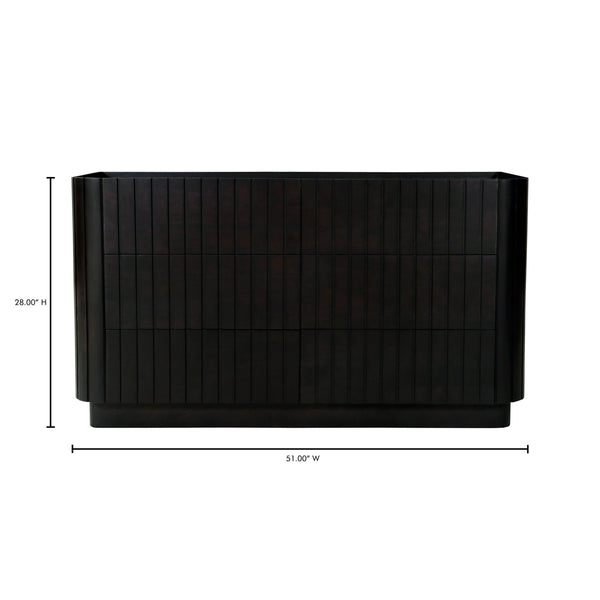 Moe's Povera 6-Drawer Dresser Black