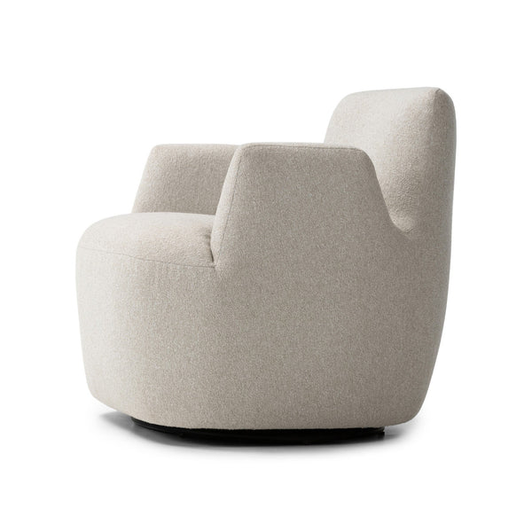 Reed Swivel Chair In Crete Pebble