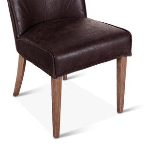 Buddy Side Chair Dark Brown Leather
