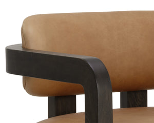 MADRONE LOUNGE CHAIR - BROWN - LUDLOW SESAME LEATHER