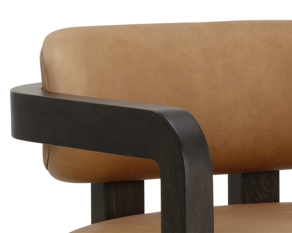 MADRONE LOUNGE CHAIR - BROWN - LUDLOW SESAME LEATHER