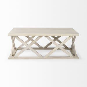 Forsey 48.0L x 28.0W x 17.5H Blonde Wood Rectangular Coffee Table
