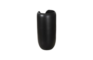 Interval Wood Vase, Black, Smallall