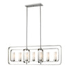 Aideen 7 Light Island/Billiard in Brushed Nickel Finish