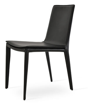 Tiffany dining chair black bonded leather