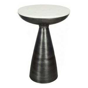 Moe's Font Side Table with White Marble Top
