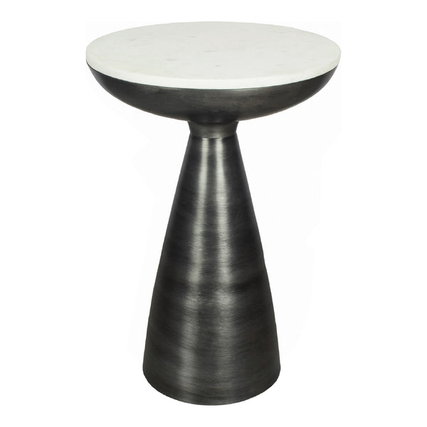 Moe's Font Side Table with White Marble Top