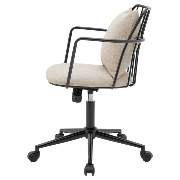 Edison Fabric Office Chair In Strata Cream