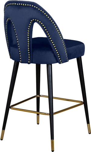 Kimberly Stool In Navy Velvet