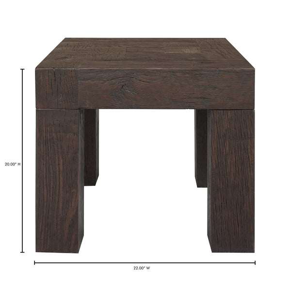 Moe's Evander Rustic Brown Side Table