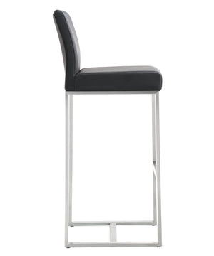 Denmark Black Stainless Steel Barstool (Set of 2)