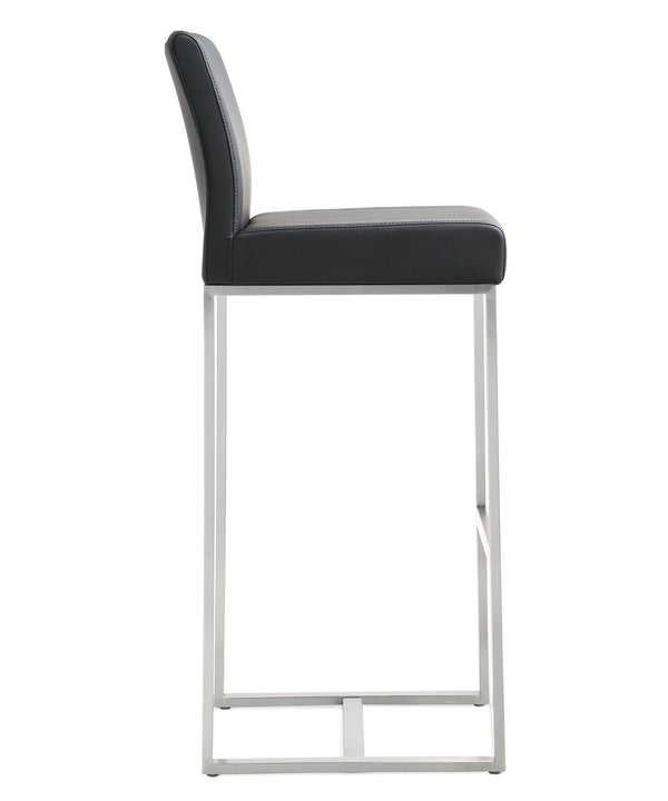 Denmark Black Stainless Steel Barstool (Set of 2)