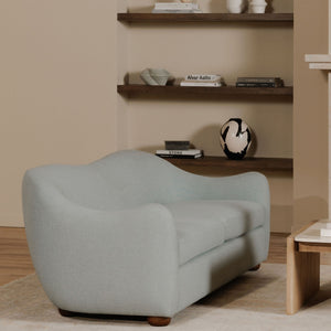Moe's Bria Sofa with Textured Fabric & Wood Feet