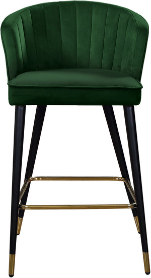 Maxine Stool In Green Velvet