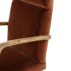 BRYSON Traditional DESK CHAIR-BURNT AUBURN