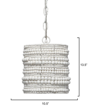 Strand Wood Beaded 1-Light Pendant