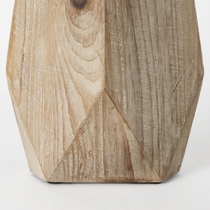 Allen II Small Natural Wooden Base Oval Vase