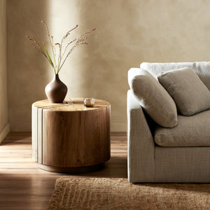 Renan End Table in Natural Reclaimed French