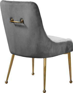 Irvin Dining Chair In Grey Velvet