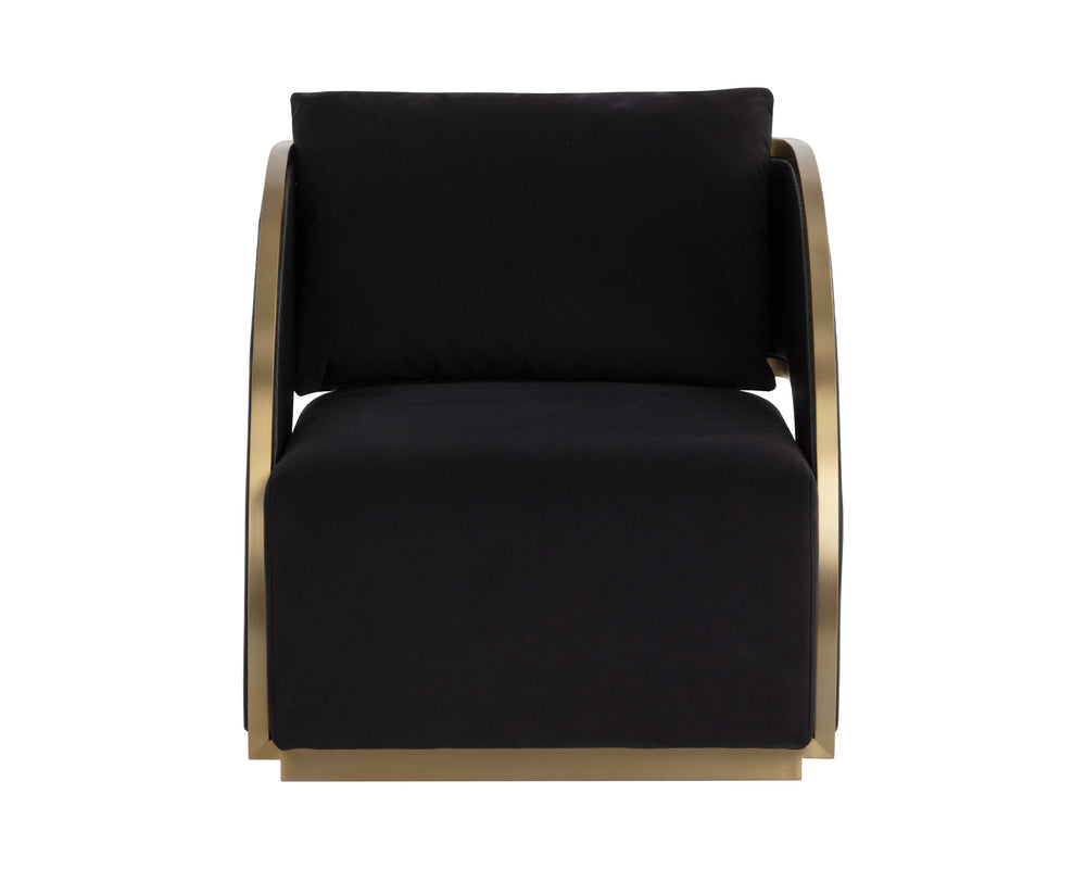 BAZ SWIVEL LOUNGE CHAIR - ABBINGTON BLACK / NAPA BLACK