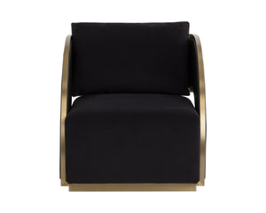 BAZ SWIVEL LOUNGE CHAIR - ABBINGTON BLACK / NAPA BLACK