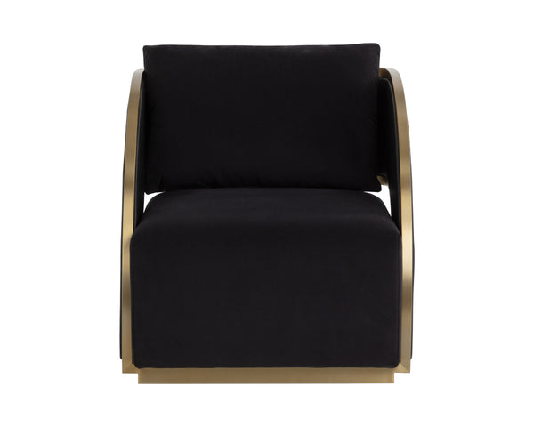 BAZ SWIVEL LOUNGE CHAIR - ABBINGTON BLACK / NAPA BLACK