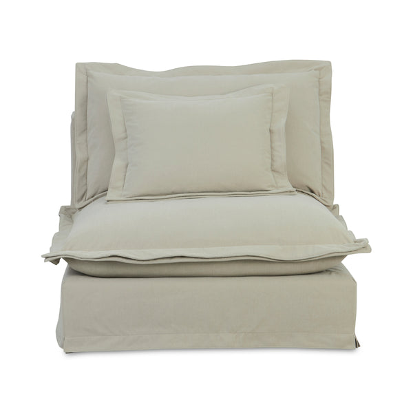 Moe's Olivia Slipper Chair in Sand Beige