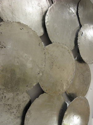 Galvanized Circle Wall Décor Silver Set of 4