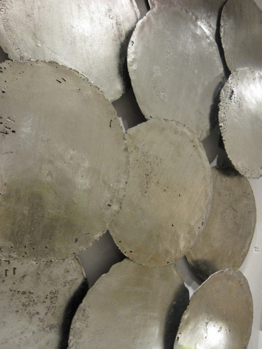 Galvanized Circle Wall Décor Silver Set of 4