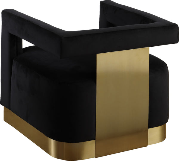 Jorge Accent Chair In Black Velvet