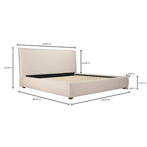 Moe's Luzon Queen Bed in Wheat Beige