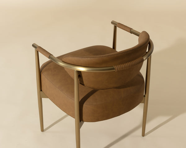 HELOISE DINING ARMCHAIR - MILLIKEN COGNAC