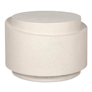 Moe's Cosmo Outdoor Accent Table in Off White