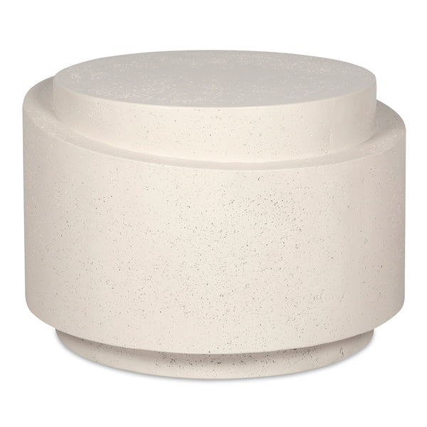 Moe's Cosmo Outdoor Accent Table in Off White