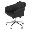 Mercer Contemporary Office Chair In Black Leather