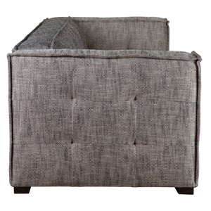 Element Contemporary Gray Upholstered Sofa with Deep Cushions