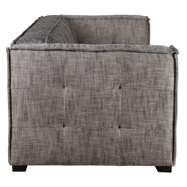 Element Contemporary Gray Upholstered Sofa with Deep Cushions