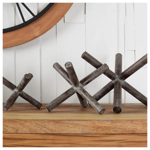 Astericks I (Large) 10L x 10W Brown Metal Decor Object