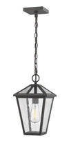 Talbot 1 Light Outdoor Chain Mount Ceiling Fixture in Rubbed Bronze Finish