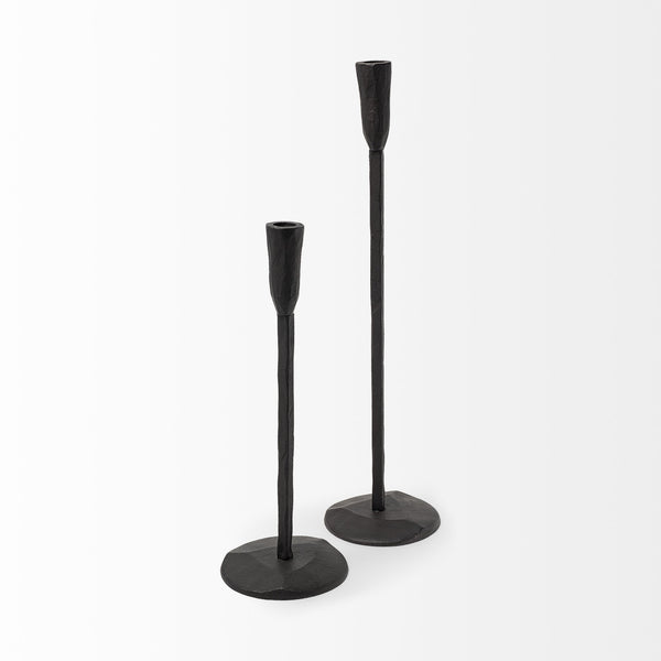 Levit (Large) Black Table Candle Holder
