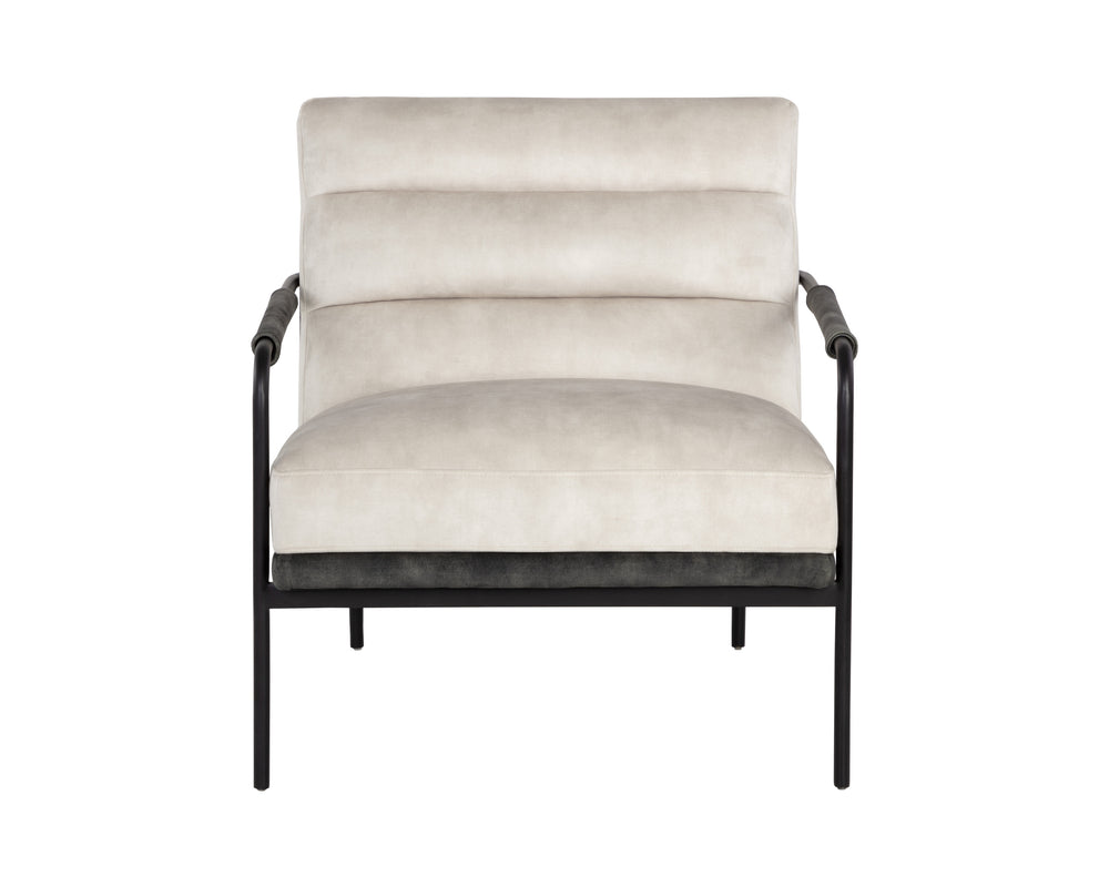 TRISTEN LOUNGE CHAIR - NONO CREAM / NONO DARK GREEN