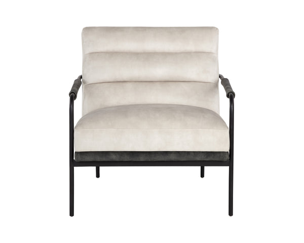 TRISTEN LOUNGE CHAIR - NONO CREAM / NONO DARK GREEN