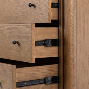 Roark 6 Drawer Dresser In Amber Oak Veneer