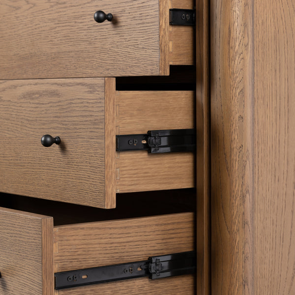 Roark 6 Drawer Dresser In Amber Oak Veneer